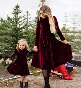 img 3 attached to 🎄 PopReal Christmas Stretchy Matching Girls' Dresses: Festive Clothing Collection for Girls