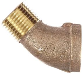 img 1 attached to 🔩 Anderson Metals-38124-08 Red Brass Pipe Fitting: 1/2" Female x 1/2" Male, 45 Degree Street Elbow - High Quality Plumbing Component