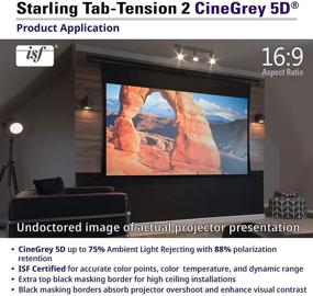 img 2 attached to 🎥 Elite Screens Starling STT106UHD5-E12 106" 16:9 Tab-Tension Motorized Projector Screen - 8K 4K Ultra HD Ready, CineGrey 5D Ambient Light Rejecting Material