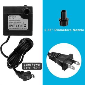 img 1 attached to Dive into Efficiency with DOMICA (80GPH 4W) Mini Submersible Water Pump: Perfect for Ponds, Aquariums, Fish Tanks, Tabletop Fountains, and More!