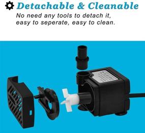 img 2 attached to Dive into Efficiency with DOMICA (80GPH 4W) Mini Submersible Water Pump: Perfect for Ponds, Aquariums, Fish Tanks, Tabletop Fountains, and More!