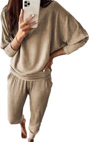 img 4 attached to PRETTYGARDEN Women's Solid Color Sweatsuit: Long Sleeve Pullover & Long Pants - Stylish Tracksuit