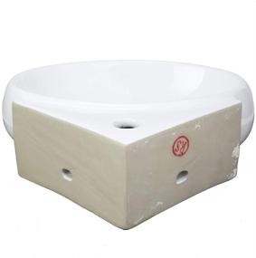 img 1 attached to 💦 ASME Compliant Corner Sink - Single Hole, Scratch and Stain Resistant Finish, Wall/Counter Mount