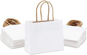 img 4 attached to Мини-белые подарочные пакеты с ручками