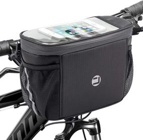 img 4 attached to 🚲 WOTOW Bike Handlebar Insulated Bag: Phone Holder, Cooler Storage Pouch, Touch Screen, Cycling Accessories for Hiking & Travel