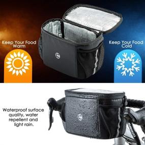 img 2 attached to 🚲 WOTOW Bike Handlebar Insulated Bag: Phone Holder, Cooler Storage Pouch, Touch Screen, Cycling Accessories for Hiking & Travel