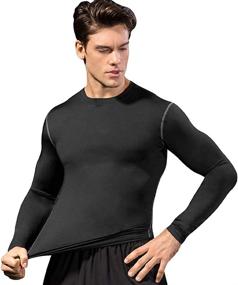 img 3 attached to Queerier Sleeve Compression Workout Running Sports & Fitness