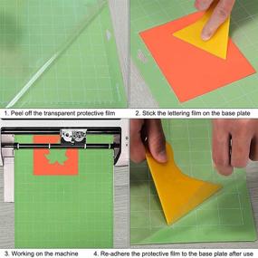 img 1 attached to 🔪 High-Quality CJRSLRB 5Pack StandardGrip Cutting Mat for Maker/Explore Air 2/Air/One, 12"x12" Square Adhesive Sticky Green Cutting Mats