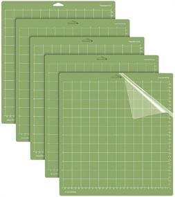 img 4 attached to 🔪 High-Quality CJRSLRB 5Pack StandardGrip Cutting Mat for Maker/Explore Air 2/Air/One, 12"x12" Square Adhesive Sticky Green Cutting Mats