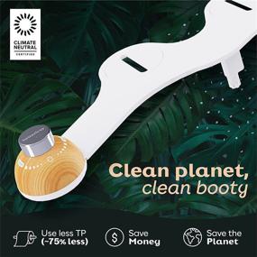 img 3 attached to 🚽 Betterway Bidet Toilet Seat Attachment - Enhanced Comfort with Non-Electric Self-Cleaning Sprayer & Pressure Control - Easy Installation Guide and Complete Set of Parts (Bamboo)