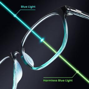 img 2 attached to 😎 Cyxus Square Blue Light Blocking Glasses for Computer Use - Clear Lens Eyeglasses Frame