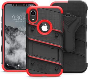 img 1 attached to ZIZO Bolt Series For IPhone XR Case With Screen Protector Kickstand Holster Lanyard - Black &Amp