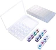 📦 nahao plastic jewelry organizer container - mini storage box with 28 grids for beads, jewelry, tools, pill and fishing lures - clear plastic (2 pack) logo