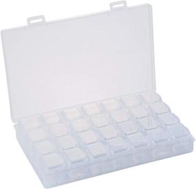 img 3 attached to 📦 NAHAO Plastic Jewelry Organizer Container - Mini Storage Box with 28 Grids for Beads, Jewelry, Tools, Pill and Fishing Lures - Clear Plastic (2 Pack)