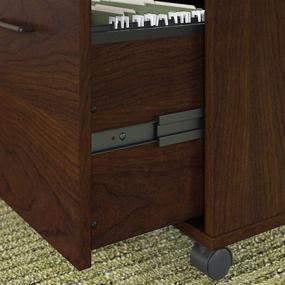 img 2 attached to 🍒 Bing Cherry Key West 2 Drawer Mobile File Cabinet by Bush Furniture
