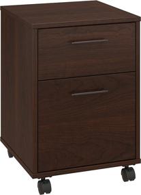 img 4 attached to 🍒 Bing Cherry Key West 2 Drawer Mobile File Cabinet by Bush Furniture
