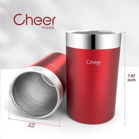 img 1 attached to 🍾 CHEER MODA Wine Chiller: Premium Iceless Cooler for 750ml Bottles, Elegant Insulated Champagne and Wine Bucket for Extended Coldness