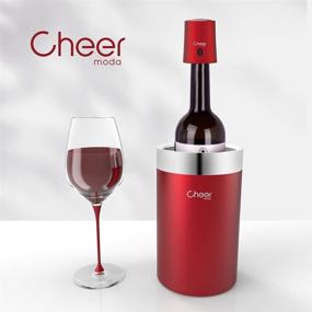 img 2 attached to 🍾 CHEER MODA Wine Chiller: Premium Iceless Cooler for 750ml Bottles, Elegant Insulated Champagne and Wine Bucket for Extended Coldness