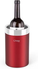 img 3 attached to 🍾 CHEER MODA Wine Chiller: Premium Iceless Cooler for 750ml Bottles, Elegant Insulated Champagne and Wine Bucket for Extended Coldness