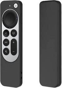 img 3 attached to 2021 Apple TV 4K Silicone Case & Siri Remote Protective Cover Set - 2 Pack (Black with Remote Holder)