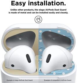 img 1 attached to Elago Upgraded AirPods Dust Guard (Matte Gold