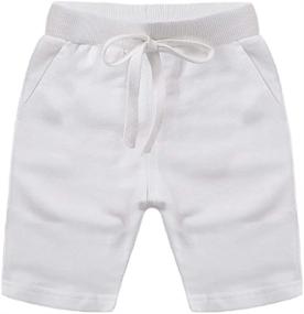 img 3 attached to Ding Dong Toddler Summer Shorts（White