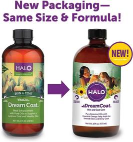 img 3 attached to 16-Ounce Bottle of Halo Dream Coat Natural Omega Fatty Acids Supplement for Dogs and Cats