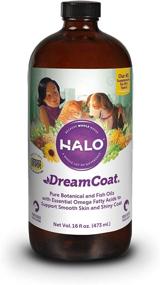 img 4 attached to 16-Ounce Bottle of Halo Dream Coat Natural Omega Fatty Acids Supplement for Dogs and Cats