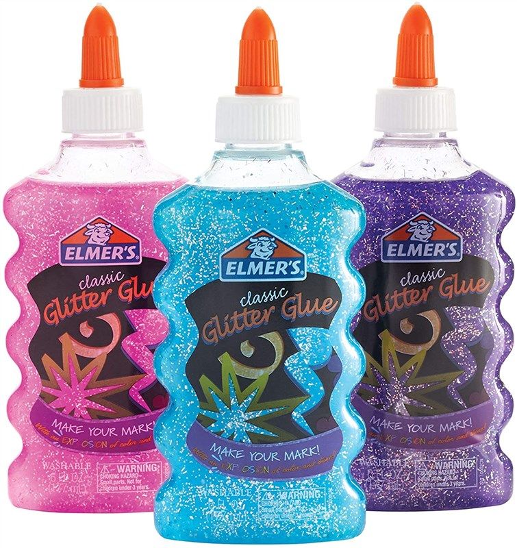  Elmer's Glitter Slime Kit, Liquid Glitter Glue, Assorted  Colors, with Glue Slime Activator, 4 Count : Arts, Crafts & Sewing