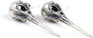 🦜 statement-making czjewelry hummingbird skull stud earrings - edgy sterling silver accessories for teens and women logo