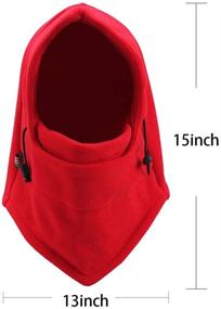 img 2 attached to 🧣 Warm Winter Hats for Kids with Adjustable Face Cover – Windproof Ski Mask Balaclava with Fleece Lining for Boys, Girls, and Teens