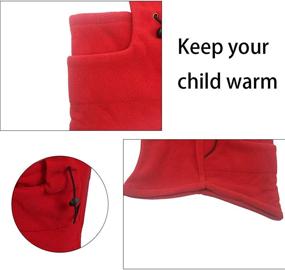 img 3 attached to 🧣 Warm Winter Hats for Kids with Adjustable Face Cover – Windproof Ski Mask Balaclava with Fleece Lining for Boys, Girls, and Teens