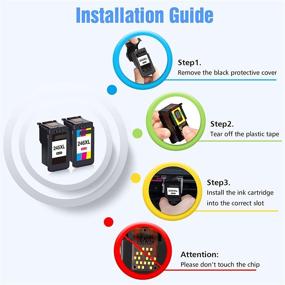 img 2 attached to 🖨️ CMTOP Compatible Ink Cartridge Replacement for Canon 245 and 246 Ink Cartridges, for Canon PIXMA MG2522 MG2520 MX490 MX492 MG2920 MG2922 IP2820 TS3122 MG2420 MG2922 Printer, 1 Black+1 Tri-Color - Enhanced SEO