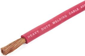 img 3 attached to 🔌 EWCS 4 Gauge Premium Extra Flexible Welding Cable 600 Volt - Red - 10 Feet - Made in the USA: Superior Quality Welding Cable for Efficient Welding Projects