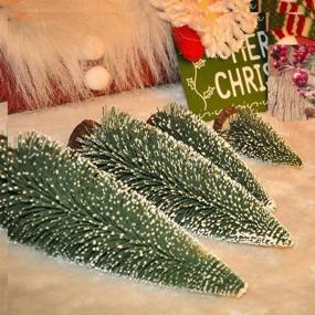 img 1 attached to Charming Desktop Miniature Pine Tree: 🎄 Perfect Tabletop Christmas Decor & Tree Toppers!