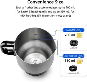 img 1 attached to ☕ Souvia Automatic Milk Frother and Steamer - Temperature Control, Electric Foam Maker for Latte Coffee Cappuccino, Hot Chocolate - 700ml Stainless Steel Jug, BPA Free, Dishwasher Safe