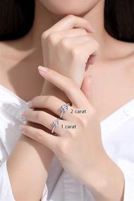 img 1 attached to Yeedamy Moissanite Engagement Sterling Promise Women's Jewelry