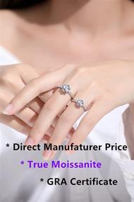 img 2 attached to Yeedamy Moissanite Engagement Sterling Promise Women's Jewelry