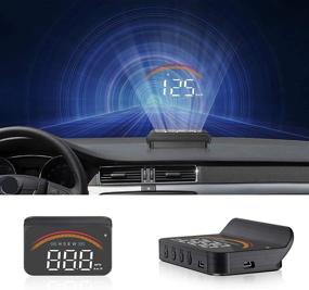 img 4 attached to 🚗 iKiKin M11 Car HUD Display: GPS OBD2 Dual USB Interface with Alarm Systems & Security, Digital Windshield Projector for All Vehicles