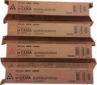 🖨️ ricoh aficio sp c430a c430dn toner bundle set - high yield 821105, 821106, 821107, 821108, bcym - sealed retail packaging logo