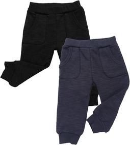 img 4 attached to JAN JUL Winter Joggers Toddler Boys' Clothing via Pants