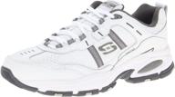 skechers sport serpentine oxford charcoal logo