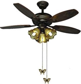 img 1 attached to 🦋✨ Hyamass Vintage Butterfly Pendant Ceiling Fan Danglers: Unique Fan Pulls with Ball Chain Extender (Bronze) - Set of 2