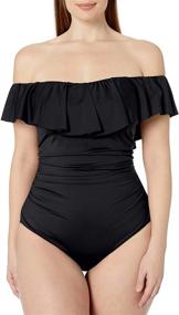 img 3 attached to Blanca Ruffled Bandeau Swimsuit Opulance