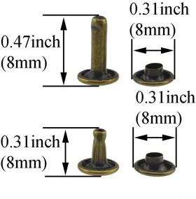 img 2 attached to 🧰 Yadaland Leather Double Cap Rivets 8mm Kit: Versatile Metal Rivets for Crafts & Repairs, 220pcs, Rust-Proof & Secure Hold, Perfect for DIY Clothing, Shoes, Bags & Belts