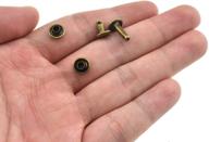 🧰 yadaland leather double cap rivets 8mm kit: versatile metal rivets for crafts & repairs, 220pcs, rust-proof & secure hold, perfect for diy clothing, shoes, bags & belts logo