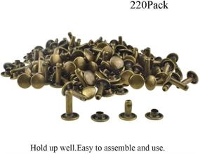 img 3 attached to 🧰 Yadaland Leather Double Cap Rivets 8mm Kit: Versatile Metal Rivets for Crafts & Repairs, 220pcs, Rust-Proof & Secure Hold, Perfect for DIY Clothing, Shoes, Bags & Belts