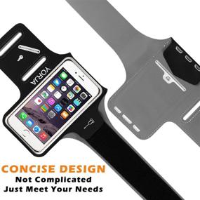 img 2 attached to YORJA Sweat-Resistant Armband Cell Phone Running Holder for iPhone X/8/7/6/6s & Galaxy S7/S6/S5 - Sports Arm Band Case for Jogging, Workout, Hiking, Gym - Key Slot, Card & Money Pocket (Black)