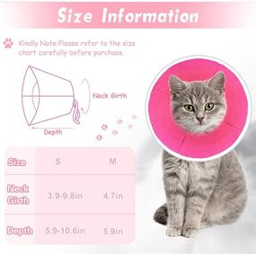 img 3 attached to 🐱 Tondiamo Adjustable Cat Cone Collar - Soft Recovery Cone for Cats, Healing Wound Protection, 2-Piece Set