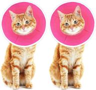 🐱 tondiamo adjustable cat cone collar - soft recovery cone for cats, healing wound protection, 2-piece set logo